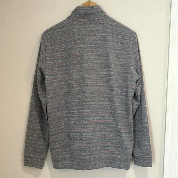 Linksoul Reverse Stripe 1/4 Zip Mens Size Small Pullover Gray Golf Sweater - Picture 4 of 9